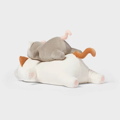 Cat And Baby Weighted Plush Kids' Throw Pillow Cream - Pillowfort™ 4 Cat And Baby Weighted Plush Kids' Throw Pillow Cream - Pillowfort™ - Image 2