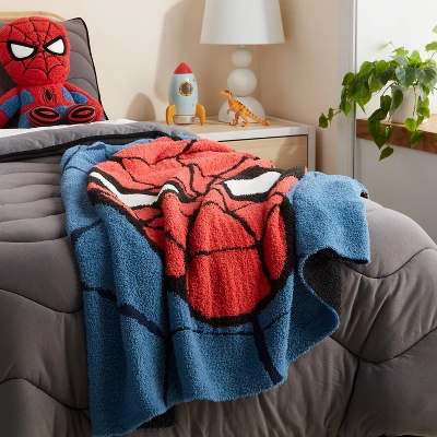 Marvel Spider-Man Mask Knit Kids' Throw Blanket - The Marvel Collection By Pillowfort™ 3 Marvel Spider-Man Mask Knit Kids' Throw Blanket - The Marvel Collection By Pillowfort™