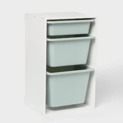 Multi-Bin Kids' Storage Smoke Green - Pillowfort™: Toy Storage Rack, 3 Shelves, 30% Recycled Plastic -Pillowfort GUEST 2507fa2f 1686 4bc4 bded 5c585f6a155b