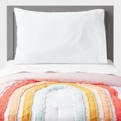 Toddler Rainbow Kids' Comforter - Pillowfort™: Floral Botanical Design, Recycled Polyester, OEKO-TEX Certified -Pillowfort GUEST 25698773 5d1c 4b90 8ab9 570d8116da61