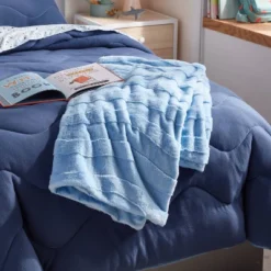 Blue Wave Kids' Plush Throw Blanket - Pillowfort™