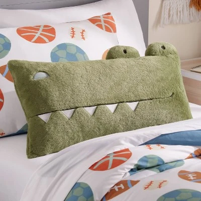Alligator Kids' Decorative Bed Pillow - Pillowfort™ 3 Alligator Kids' Decorative Bed Pillow - Pillowfort™