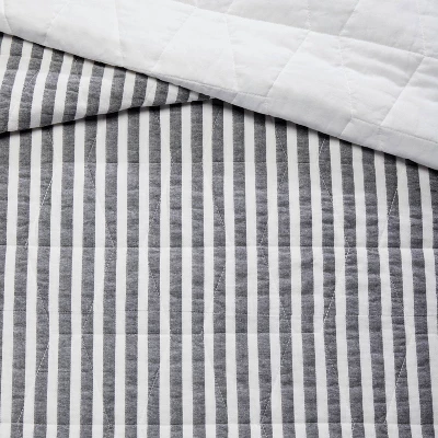Chambray Stripes Kids' Quilt - Pillowfort™ 3 Chambray Stripes Kids' Quilt - Pillowfort™