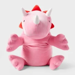 Dinosaur Weighted Plush Kids' Throw Pillow Bright Pink - Pillowfort™ -Pillowfort GUEST 37faee07 3f63 4f6b acac 407c466a86c6