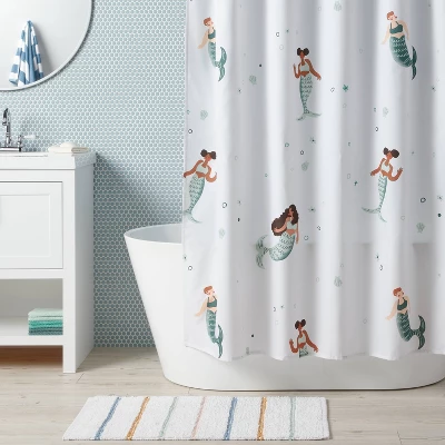 Mermaid Kids' Shower Curtain - Pillowfort™ 3 Mermaid Kids' Shower Curtain - Pillowfort™