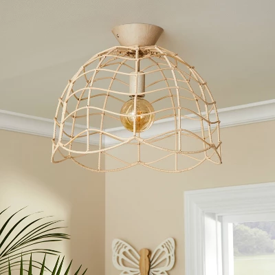 Rattan Kids' Pendant Natural - Pillowfort™ 4 Rattan Kids' Pendant Natural - Pillowfort™ - Image 2