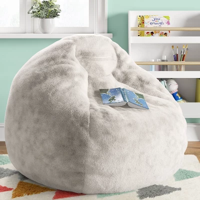 XL Fuzzy Kids' Bean Bag Cream - Pillowfort™ 3 XL Fuzzy Kids' Bean Bag Cream - Pillowfort™