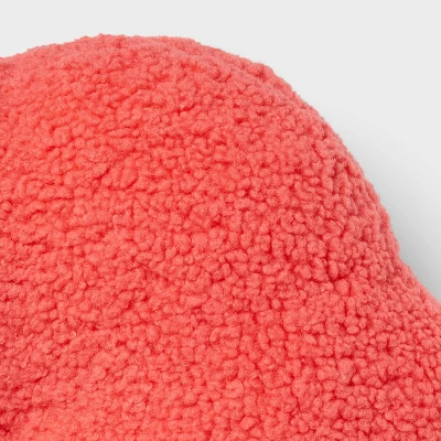 Flower Boucle Kids' Decorative Pillow Coral Red - Pillowfort™ 5 Flower Boucle Kids' Decorative Pillow Coral Red - Pillowfort™ - Image 3