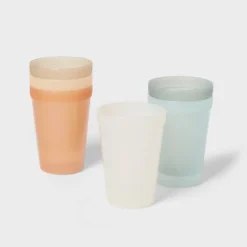 Kids' 15 Fl Oz Plastic Tall Tumbler - Pillowfort™: Microwave & Dishwasher Safe, Set Of 6, Multicolored -Pillowfort GUEST 4655072d 4988 4687 b408 c362d8026703