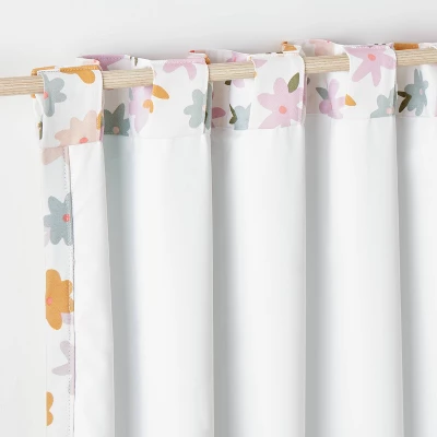 42"W X 84"L All Over Kids' Blackout Window Curtain Panel Floral Print - Pillowfort™ 6 42"W X 84"L All Over Kids' Blackout Window Curtain Panel Floral Print - Pillowfort™ - Image 4