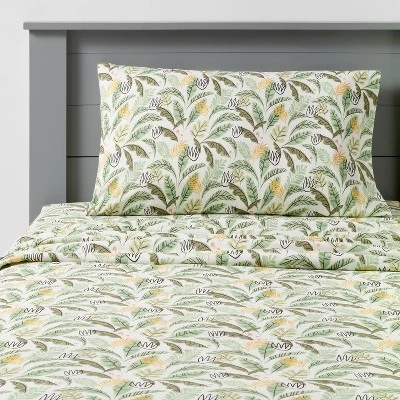 Botanical Cotton Kids' Sheet Set - Pillowfort™ 7 Botanical Cotton Kids' Sheet Set - Pillowfort™ - Image 5