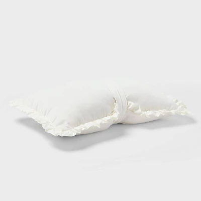 Velvet Bow Kids' Decorative Throw Pillow Cream - Pillowfort™ 4 Velvet Bow Kids' Decorative Throw Pillow Cream - Pillowfort™ - Image 2