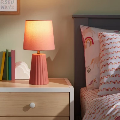 Tapered Ribbed Kids' Table Lamp - Pillowfort™ 4 Tapered Ribbed Kids' Table Lamp - Pillowfort™ - Image 2