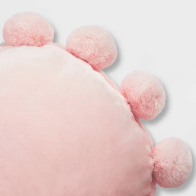 Round Plush Kids' Pillow With Poms-Poms - Pillowfort™ 4 Round Plush Kids' Pillow With Poms-Poms - Pillowfort™ - Image 2