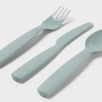 Kids' 18pc Plastic Flatware Set - Pillowfort™: Dishwasher-Safe, Modern Kids Utensils, Service For 6 4 Kids' 18pc Plastic Flatware Set - Pillowfort™: Dishwasher-Safe, Modern Kids Utensils, Service For 6 - Image 2