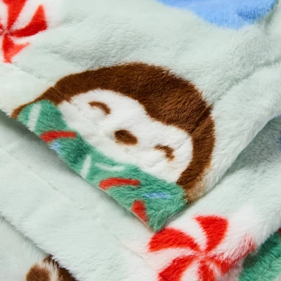 50"x60" Holiday Treats Fuzzy Kids' Throw Blanket Mint Green - Pillowfort™ 4 50"x60" Holiday Treats Fuzzy Kids' Throw Blanket Mint Green - Pillowfort™ - Image 2