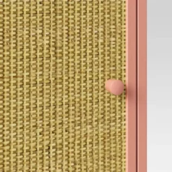 Rattan & Wood Bedside Kids' Cabinet Rose Pink - Pillowfort™ -Pillowfort GUEST 6cc99a66 e2bf 4190 88b2 5b28750aa06a