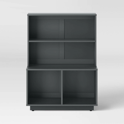 Modern Modular Kids' Bookcase Dark Gray - Pillowfort™ 4 Modern Modular Kids' Bookcase Dark Gray - Pillowfort™ - Image 2