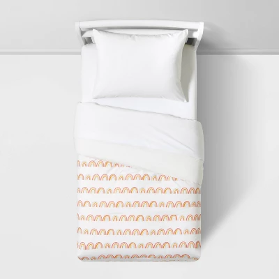 Toddler Rainbow Scallop Cotton Kids' Comforter - Pillowfort™ 3 Toddler Rainbow Scallop Cotton Kids' Comforter - Pillowfort™