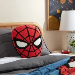 Marvel Spider-Man Mask Kids' Decorative Throw Pillow - The Marvel Collection By Pillowfort™