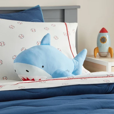 Shark Soothing Weighted Plush Kids' Throw Pillow Blue - Pillowfort™ 3 Shark Soothing Weighted Plush Kids' Throw Pillow Blue - Pillowfort™
