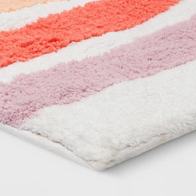 4'x5'6" Rainbow Kids' Rug - Pillowfort™: Multicolored Cotton Tufted Medium Pile, Machine Washable 4 4'x5'6" Rainbow Kids' Rug - Pillowfort™: Multicolored Cotton Tufted Medium Pile, Machine Washable - Image 2