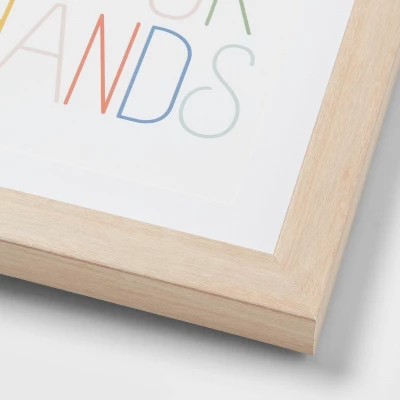 8"x10" 2pk Kids' Framed Wall Arts - Pillowfort™: Multicolor Typography, Vertical Lithograph, Beige Frame, Sawtooth Mount 4 8"x10" 2pk Kids' Framed Wall Arts - Pillowfort™: Multicolor Typography, Vertical Lithograph, Beige Frame, Sawtooth Mount - Image 2