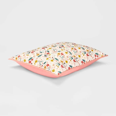 Floral Cotton Reversible Kids' Sham - Pillowfort™ 4 Floral Cotton Reversible Kids' Sham - Pillowfort™ - Image 2