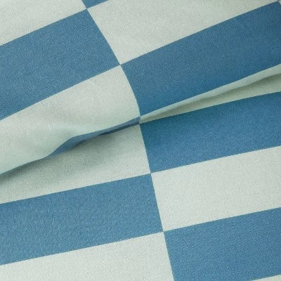 Checkers Kids' Duvet Cover Teal Blue - Pillowfort™ 5 Checkers Kids' Duvet Cover Teal Blue - Pillowfort™ - Image 3