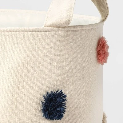 Pom-Pom Kids' Storage Basket Cream - Pillowfort™ 4 Pom-Pom Kids' Storage Basket Cream - Pillowfort™ - Image 2