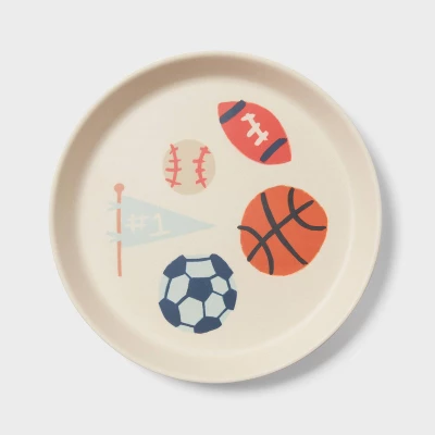 Kids' Sports Bamboo Melamine Plate - Pillowfort™ 5 Kids' Sports Bamboo Melamine Plate - Pillowfort™ - Image 3