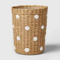 Woven Paper Dot Kids' Wastebasket - Pillowfort™ -Pillowfort GUEST 9c5e6e75 514a 4c67 bcd5 a75b843bfd41