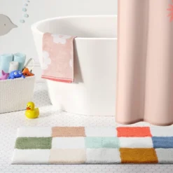 Checkered Kids' Bath Rug - Pillowfort™