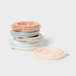 Kids' 6pc Plastic Tumbler Lid - Pillowfort™: Multicolored, Dishwasher-Safe, Ages 3+, Recycled Material -Pillowfort GUEST a218c413 a4dd 4cc6 b9f1 73c5db203ff4