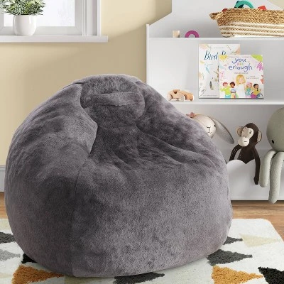 Fuzzy Fur Kids’ Bean Bag - Pillowfort™ 3 Fuzzy Fur Kids’ Bean Bag - Pillowfort™