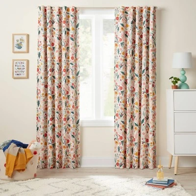 In The Garden Full Printed Blackout Kids' Curtain Panel - Pillowfort™ 3 In The Garden Full Printed Blackout Kids' Curtain Panel - Pillowfort™