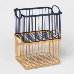 Wire Stackable Kids' Storage Basket Navy - Pillowfort™ -Pillowfort GUEST b251d022 2837 44da 97b0 cc4d34788813
