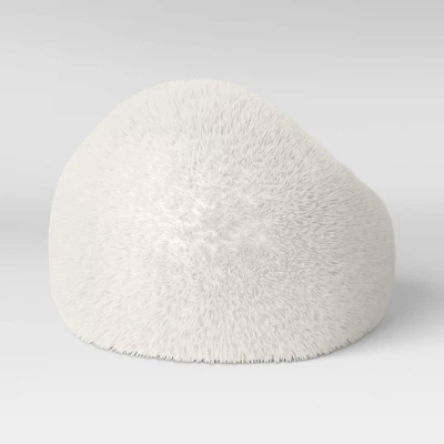 Long Fur Kids' Bean Bag Cream - Pillowfort™ 5 Long Fur Kids' Bean Bag Cream - Pillowfort™ - Image 3