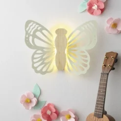 Butterfly Wood Lit Kids' Wall Decor Cream - Pillowfort™ -Pillowfort GUEST b3cbb6e1 bc0c 4879 995b 9742aeb143db