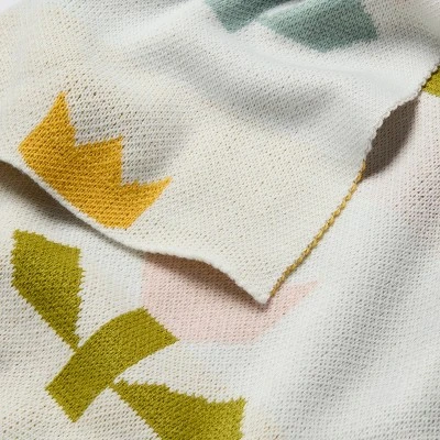 48"x58" Quilted Tulip Kids' Throw Blanket Cream - Pillowfort™ 4 48"x58" Quilted Tulip Kids' Throw Blanket Cream - Pillowfort™ - Image 2