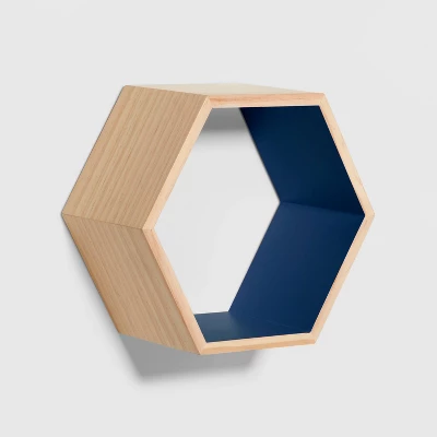 Natural Wood Hexagon Kids' Shelf - Pillowfort™ 4 Natural Wood Hexagon Kids' Shelf - Pillowfort™ - Image 2