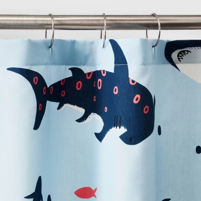 Shark Kids' Shower Curtain - Pillowfort™ 4 Shark Kids' Shower Curtain - Pillowfort™ - Image 2