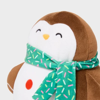 Penguin Kids' Holiday Mini Weighted Plush Throw Pillow Brown - Pillowfort™ 4 Penguin Kids' Holiday Mini Weighted Plush Throw Pillow Brown - Pillowfort™ - Image 2