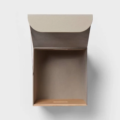 Medium Natural Wood Kids' Storage With Lid Gray - Pillowfort™ 4 Medium Natural Wood Kids' Storage With Lid Gray - Pillowfort™ - Image 2