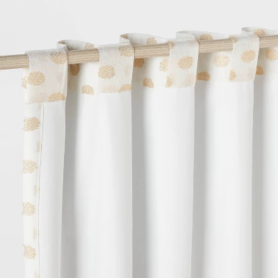 42"W X 84"L Clipped Dotted Kids' Blackout Window Curtain Panel Metallic Gold - Pillowfort™ 6 42"W X 84"L Clipped Dotted Kids' Blackout Window Curtain Panel Metallic Gold - Pillowfort™ - Image 4