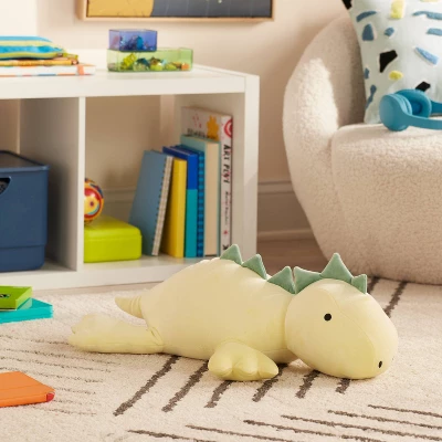 Dinosaur Weighted Plush Kids' Throw Pillow Yellow - Pillowfort™ 3 Dinosaur Weighted Plush Kids' Throw Pillow Yellow - Pillowfort™