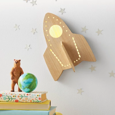 Rocket Wood Lit Kids' Wall Decor - Pillowfort™ 7 Rocket Wood Lit Kids' Wall Decor - Pillowfort™ - Image 5