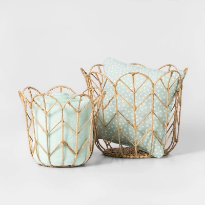 Tulip Shaped Kids' Woven Basket - Pillowfort™ 6 Tulip Shaped Kids' Woven Basket - Pillowfort™ - Image 4