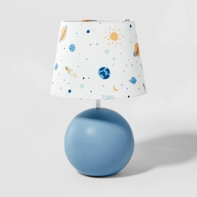 Kids' Round Base With Space Shade Lamp Blue - Pillowfort™ 8 Kids' Round Base With Space Shade Lamp Blue - Pillowfort™ - Image 6