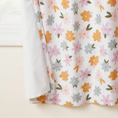 42"W X 84"L All Over Kids' Blackout Window Curtain Panel Floral Print - Pillowfort™ 5 42"W X 84"L All Over Kids' Blackout Window Curtain Panel Floral Print - Pillowfort™ - Image 3